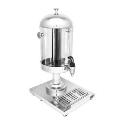 Commercial Ice‑Cooled Juice Dispenser 7.5 Litres – Stainless Look & Plexiglas - Single Tank