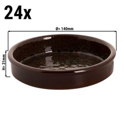(24 sztuki) TURKEY – naczynie do zapiekania – Ø 140 mm – brązowo-niebieskie