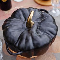 STAUB| Ceramic Pumpkin Cocotte – Black - Ø 120 mm