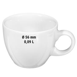(6 pieces) SELTMANN WEIDEN | Espresso Demitasse Cups Meran BASIC – Porcelain - White - 90 ml