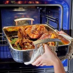 DEMEYERE | INDUSTRY 5 - Roasting pan with roasting grid - 390x330mm - Stainless steel