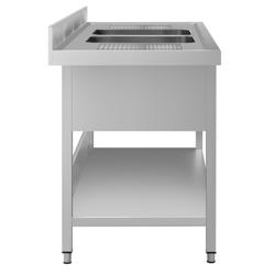 Evyeli Yıkama Tezgahı ECO - 2000x700mm - Alt Tablalı & Çift Evyeli