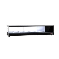 Tapasvitrine PREMIUM - 1376x405mm - 6x GN 1/3 - zwart