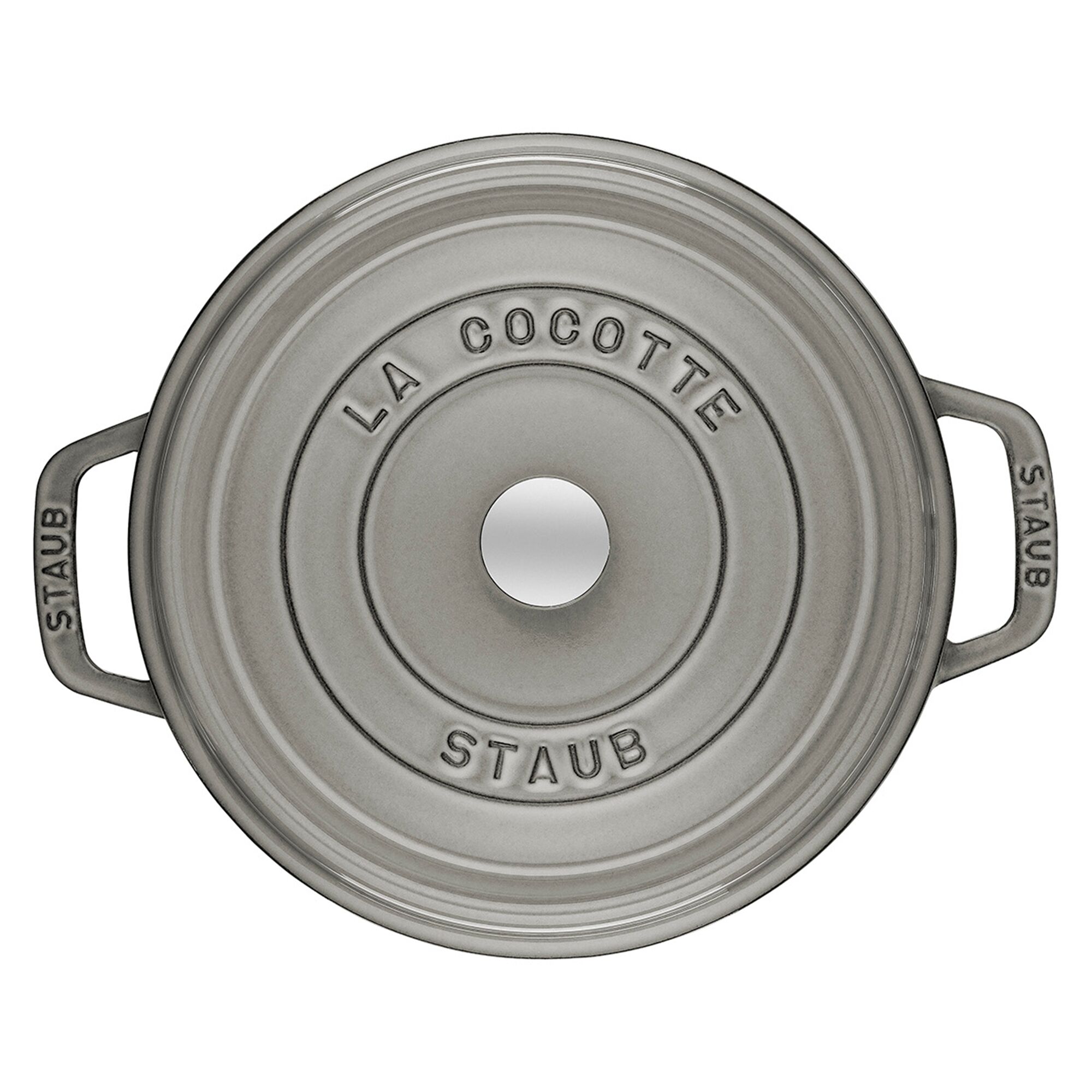 STAUB | Cocotte Round Enamelled Cast Iron Casserole Dish – Ø 200 mm – Graphite Grey