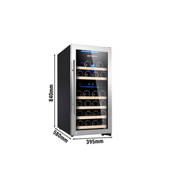 Vinkyl Eco - 2 klimatzoner - 89 liter - max 33 flaskor