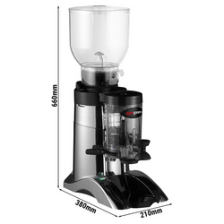 Kaffeemühle - 2kg - 63dB - Mit Dosierer - Edelstahl Korpus