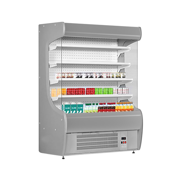 Duvar Tipi Soğutmalı Teşhir Ünitesi - 710 mm - 4 raflı - ön panel gümüş