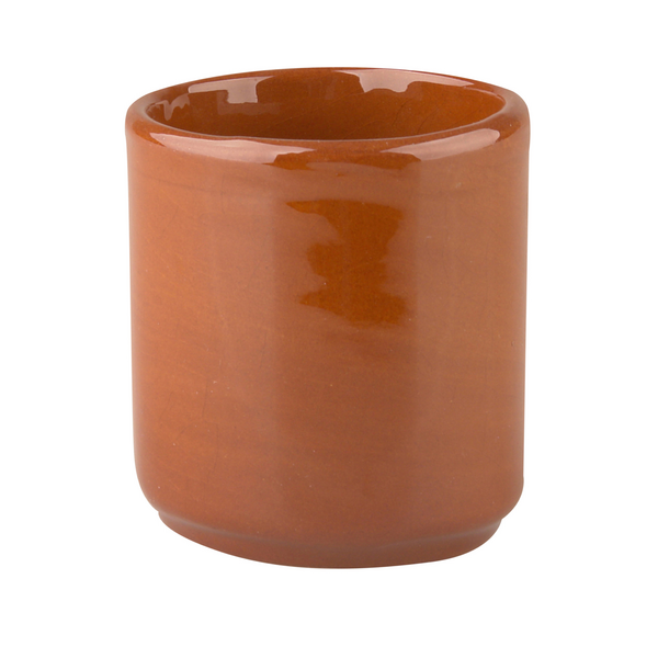 (6 peças) CLASSICO - Pote de Manteiga de Tapas - Ø 5 cm 50 ml- Castanho