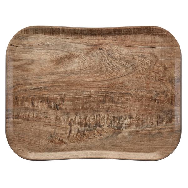 (12 pieces) CAMBRO | CENTURY™ - Fiberglass tray - rectangular - 430x330mm - light olive wood effect - smooth