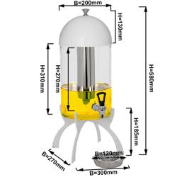 Dispenser per bevande per modelli da buffet non elettrici - 7 litri - bianco