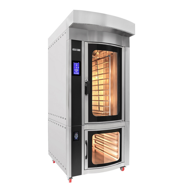 Forno de convecção rotativo a gás - prata - toque - 10x EN 600x400 - incl.