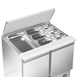 Saladette ECO - 903mm - 2 deuren - met RVS deksel voor 2x GN 1/1 & 3x GN 1/6