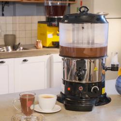 Csokoládé adagoló / Salep - 9 literes - Fekete ezüst