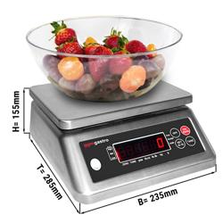 Cântar de bucătărie digital până la 3 kg – Precizie: 0,2 grame – Suprafață de cântărire: 225 x 190 mm