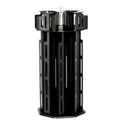 Distributeur de tasses et de soucoupes - rotatif - Noir - Acier inoxydable
