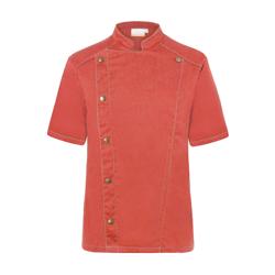 KARLOWSKY | Chaqueta Chef Manga Corta Estilo Vaquero - Rojo Vintage - Talla: 56