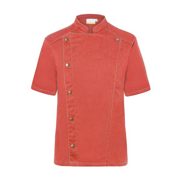 KARLOWSKY | Short Sleeve Chef Jacket Jeans Style - Vintage Red - Size: 46