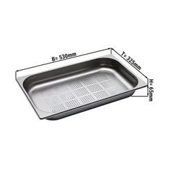 Contenitore GN in acciaio inox 1/1 - forato - Altezza: 65 mm