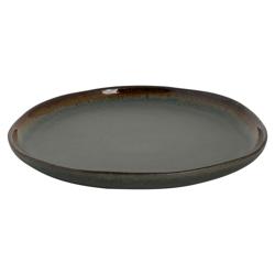 (6 buc) Davide - Farfurie plată - gresie - Ø 220 mm - maro
