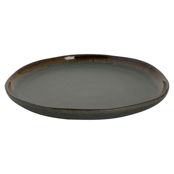 (6 sztuk) DAVIDE - Płaski talerz - Ø 22 cm - Brązowy