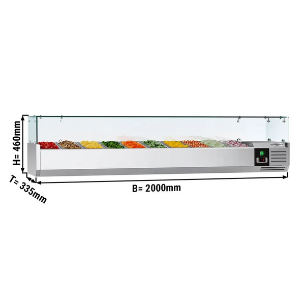 Soğutmalı Teşhir Ünitesi PREMIUM - 2000x 335 mm - 10x GN 1/4 