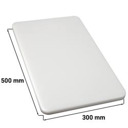 Planche à découper - 30 x 50 cm - Épaisseur 2 cm - Blanc	