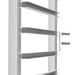 Stainless Steel Gastronorm Racking Trolley - 17-Level - for 17 x GN 1/1 Trays - with low-noise braked castors