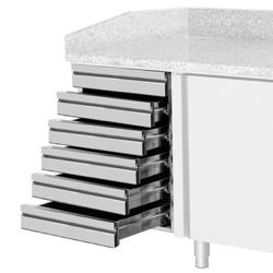 Commercial Stainless Steel Drawer Cabinet – 6 drawers – ambient – fits POI8 series