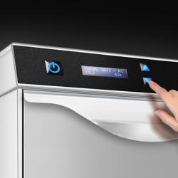 Dubbelwandige Glazenspoelmachine - 40x40cm - Digitaal - 2,97kW - met afvoerpomp, wasmiddeldoseerpomp, naglansmiddeldoseerpomp & ingebouwde waterontharder