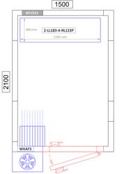 Ραφιέρα αλουμινίου - 1195x1800 mm - Βάθος: 360 mm - με 4 ράφια - Μέγιστο φορτίο: 120 kg: ανά ράφι