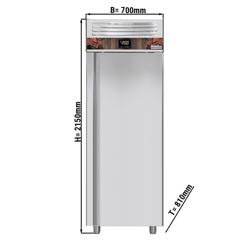 Frigorifero per cioccolato in acciaio inox PREMIUM - GN 2/1 - 700L - 12–18°C - con 1 porta