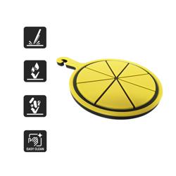 Pizza serving plate & chopping board – Ø 300 mm - 299 x 374 mm (W x D) - Yellow