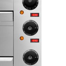 Commercial 2-Chamber Electric Mini Pizza Oven – 2× Ø33 cm pizzas - 300°C - Manual - 220–240V 1.75 kW