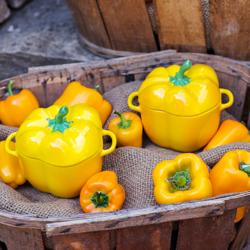 STAUB | CERAMIQUE - Cocotte - Paprikaform - 0,45 liter - Keramik - Gul