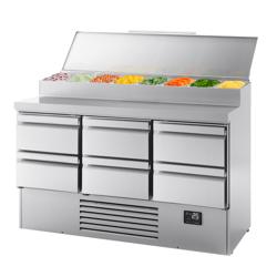 Saladette - 1460x700mm - 6 lades - voor 8x GN 1/4