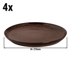 (4 pièces) BAMA COPPER - Assiette - Plate - Ø 270 mm - Cuivre