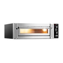 Commercial Electric 1‑Chamber Pizza Oven – 4x Ø30 cm - 450°C - Manual Controls - 5 kW 400V 2N