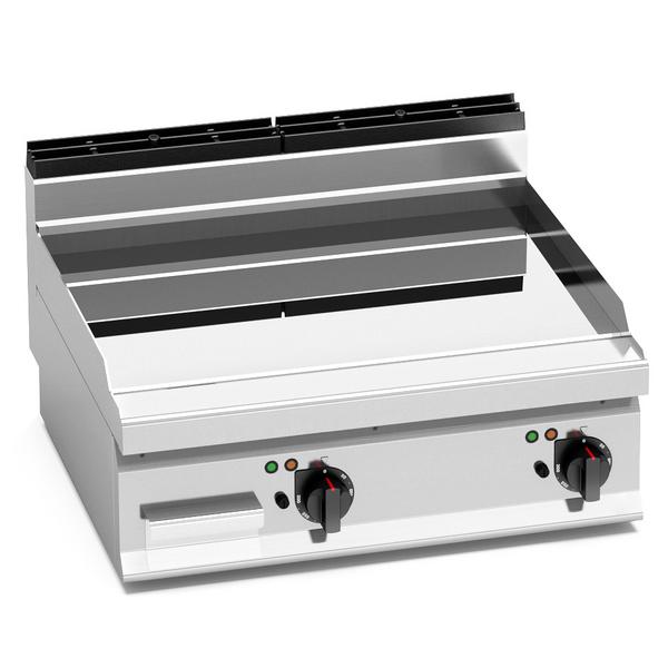 Commercial Electric Griddle Plate PREMIUM - Smooth Gloss - 800x714 mm - 9.6 kW - LORENZO 700