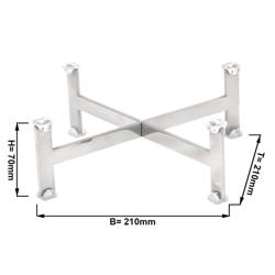 Buffet Stand - Chrome - square - Height: 70mm - suitable for platters & plates from 210mm