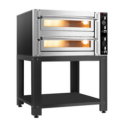 Elektro Pizzaofen - 6+6x 30cm (Breit) - Manuell - inkl. Untergestell