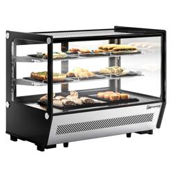 Tisch-Kühlvitrine - 160 Liter - 880mm - eckig - mit 2 Ablagen