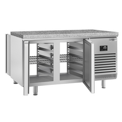 Bakkerij koelwerkbank Premium PLUS - 1618x800mm - met deuren aan beide zijden & granieten werkblad