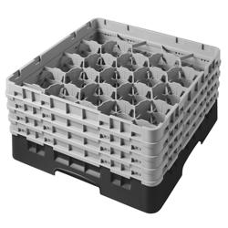 CAMBRO | CAMRACK® - Кошик для миття склянок 1/1 - 20 секцій - з 4 надставками - 500x500 мм - Чорний