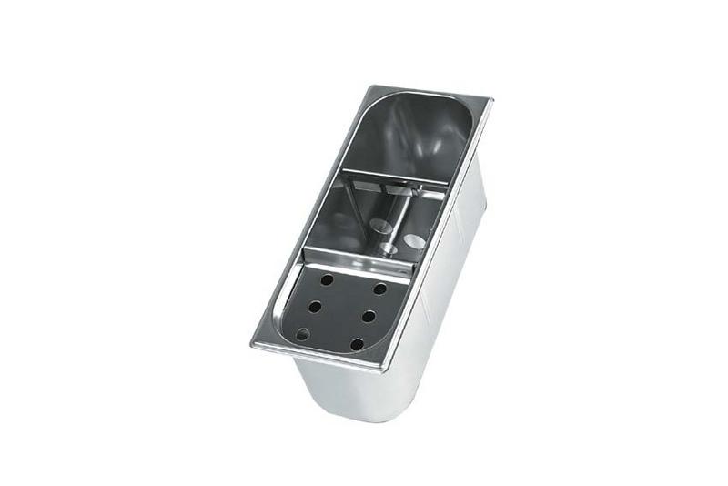 CNS scoop rinsing tray for Vpcarenato - 1 opening at bottom