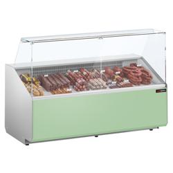 Koeltoonbank - 1881x979mm - 387 liter - front hellgroen - rechte ruit
