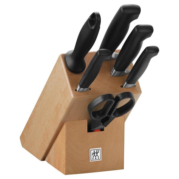 ZWILLING | VIER STERNE - Messenblok set - 7 stuks - Natuurlijk