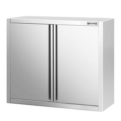 Armadio pensile in acciaio inox PREMIUM - 800x400mm - con porte a battente - 800mm di altezza