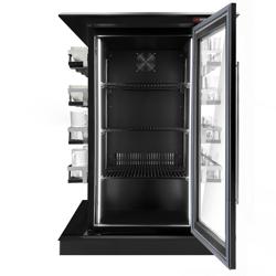 Conference Drinks Display Fridge PREMIUM – single glass door - lockable - fan-assisted - LED