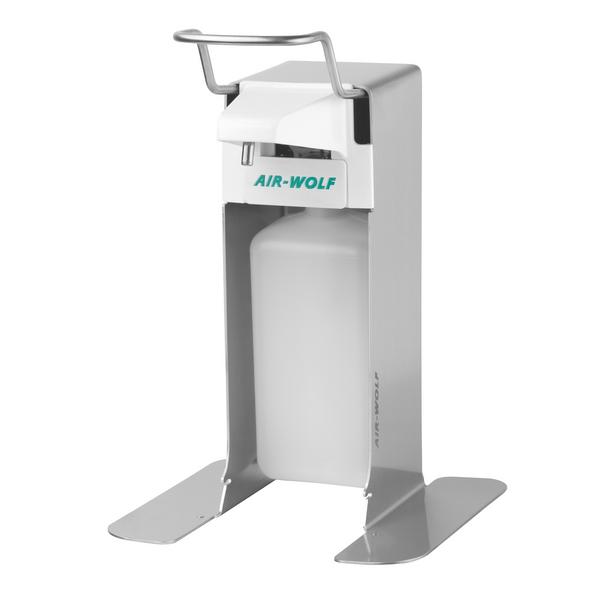 AIR-WOLF | Saippua- ja desinfiointiaine annostelija käyttövivulla - 500ml - ruostumaton teräs