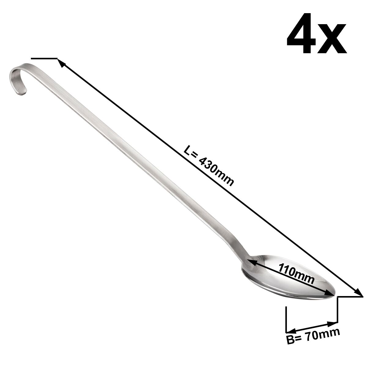 (4 komada) Servisna žlica - Ø 70 mm